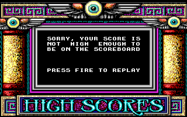 Mind-Roll IBM PC/Compatibles Screenshot: I didn't get a very good score this time...