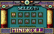 Mind-Roll for IBM PC/Compatibles - Main menu; select a level.