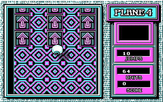 Mind-Roll IBM PC/Compatibles Screenshot: The arrows say go up...