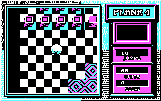 Mind-Roll IBM PC/Compatibles Screenshot: Racing through a maze...