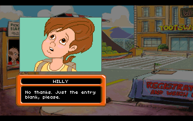 Adventures of Willy Beamish, The IBM PC/Compatibles Screenshot: Picking up a frog jump entry form.