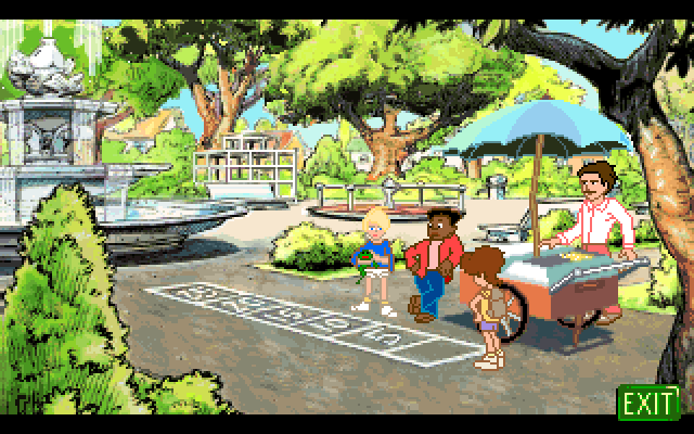 Adventures of Willy Beamish, The IBM PC/Compatibles Screenshot: Practice for the frog jump.