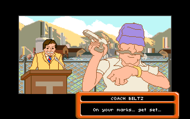 Adventures of Willy Beamish, The IBM PC/Compatibles Screenshot: On your marks...get set...