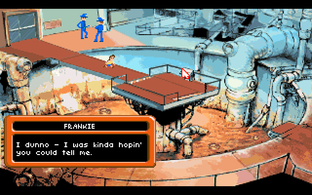 Adventures of Willy Beamish, The IBM PC/Compatibles Screenshot: The start of a timed sequence...Don't get caught!