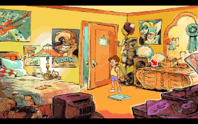 Adventures of Willy Beamish, The IBM PC/Compatibles Screenshot: Willy's older sister's room; anything to steal here?