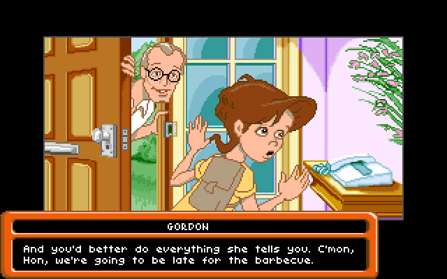 Adventures of Willy Beamish, The IBM PC/Compatibles Screenshot: A babysitter? This is Willy's worst nightmare!
