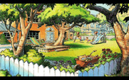 Adventures of Willy Beamish, The for IBM PC/Compatibles - Pushing your sister on the swing in the back yard.