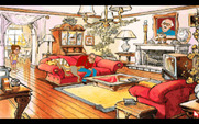Adventures of Willy Beamish, The for IBM PC/Compatibles - The living room. Dad is upset...