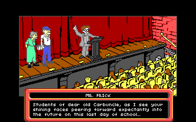 Adventures of Willy Beamish, The IBM PC/Compatibles Screenshot: The school principal speaks...