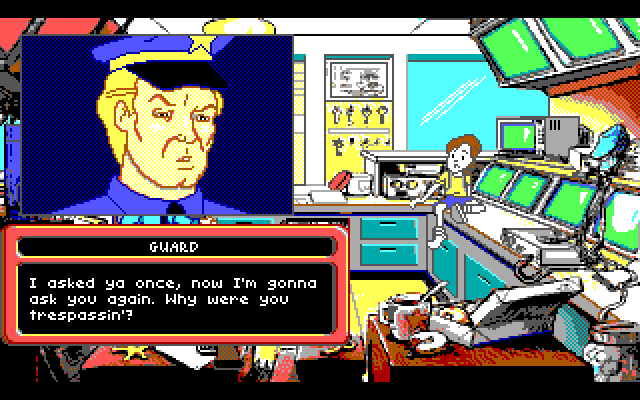 Adventures of Willy Beamish, The IBM PC/Compatibles Screenshot: Caught! At the police station...