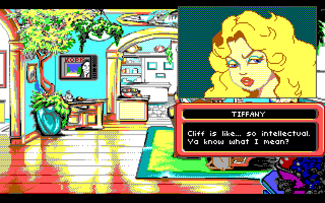 Adventures of Willy Beamish, The IBM PC/Compatibles Screenshot: Tiffany really likes her boyfriend...