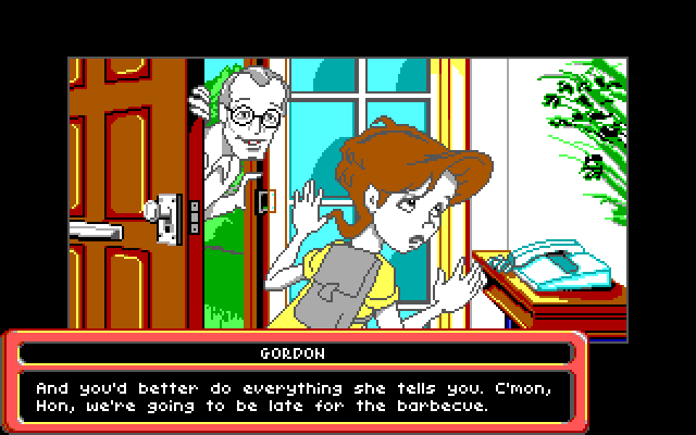 Adventures of Willy Beamish, The IBM PC/Compatibles Screenshot: Willy's worst nightmare...a babysitter!