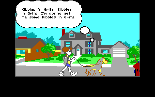Adventures of Willy Beamish, The IBM PC/Compatibles Screenshot: Walking the dog...