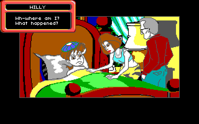 Adventures of Willy Beamish, The IBM PC/Compatibles Screenshot: Not feeling well after that nightmare...