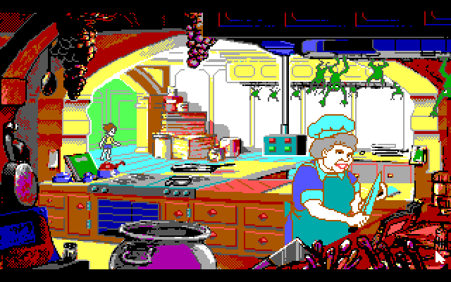 Adventures of Willy Beamish, The IBM PC/Compatibles Screenshot: Attempting to rescue frogs...