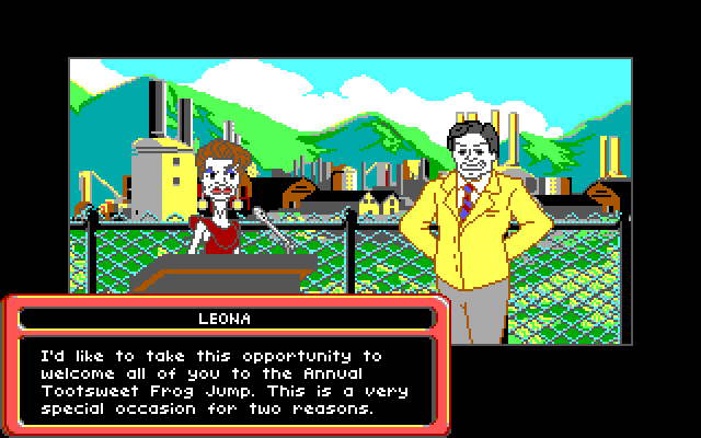Adventures of Willy Beamish, The IBM PC/Compatibles Screenshot: Frog jump introduction...