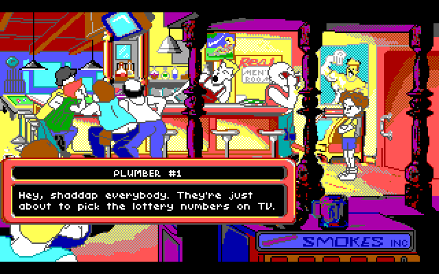 Adventures of Willy Beamish, The IBM PC/Compatibles Screenshot: Willy sneaks into a bar...