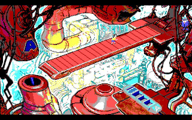 Adventures of Willy Beamish, The IBM PC/Compatibles Screenshot: Running on a conveyer belt...