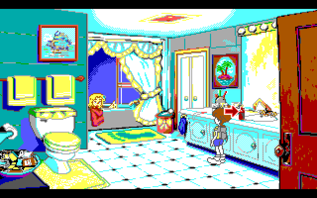 Adventures of Willy Beamish, The IBM PC/Compatibles Screenshot: Trying to steal the Nintari key...