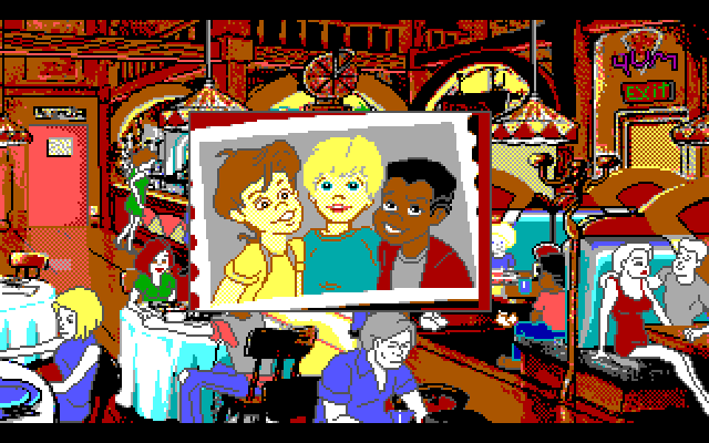 Adventures of Willy Beamish, The IBM PC/Compatibles Screenshot: Get your picture taken at the pizza restuarant...