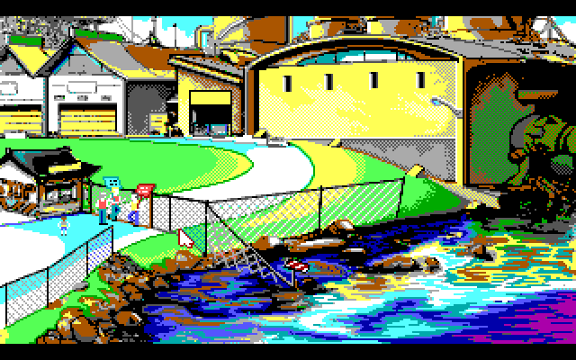 Adventures of Willy Beamish, The IBM PC/Compatibles Screenshot: Outside the sludge factory...