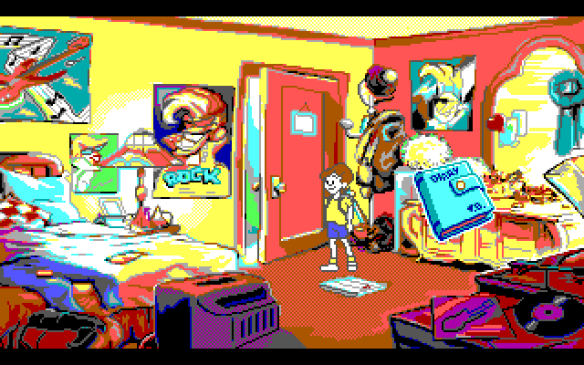 Adventures of Willy Beamish, The IBM PC/Compatibles Screenshot: Sneaking into Tiffany's room.