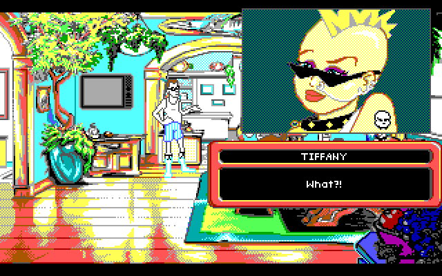 Adventures of Willy Beamish, The IBM PC/Compatibles Screenshot: Whoa, what did Tiffany do to her hair?