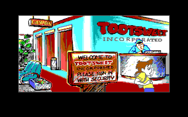 Adventures of Willy Beamish, The IBM PC/Compatibles Screenshot: Chasing Horny into the Tootsweet headquarters...