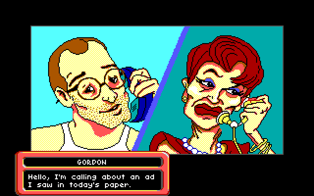 Adventures of Willy Beamish, The IBM PC/Compatibles Screenshot: Meanwhile, Willy's father has a job interview...