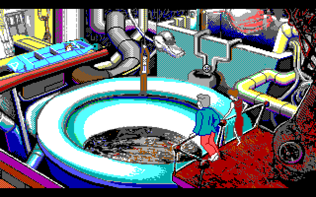 Adventures of Willy Beamish, The IBM PC/Compatibles Screenshot: Whoa, that's a big toilet!