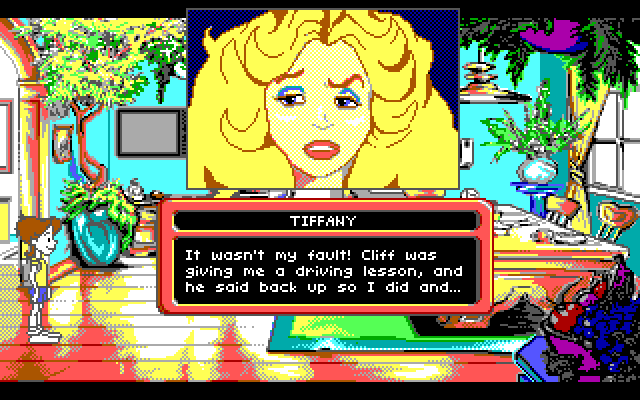 Adventures of Willy Beamish, The IBM PC/Compatibles Screenshot: Meanwhile, Tiffany is in trouble...