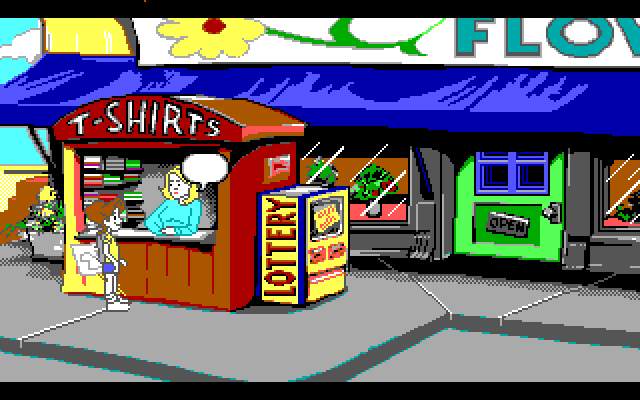 Adventures of Willy Beamish, The IBM PC/Compatibles Screenshot: Care to purchase a t-shirt?