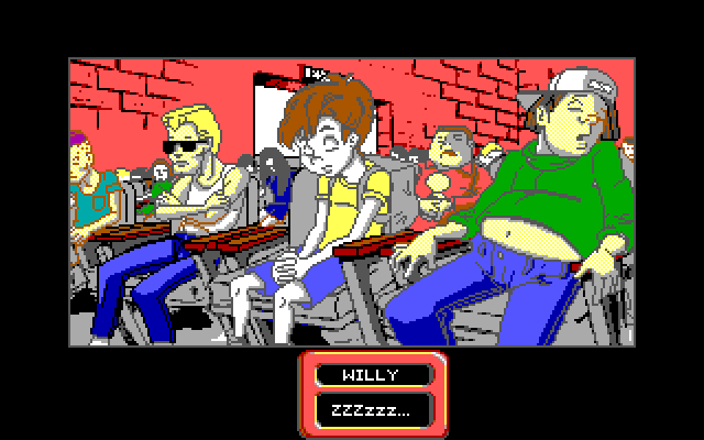 Adventures of Willy Beamish, The IBM PC/Compatibles Screenshot: The students are bored, especially Willy...