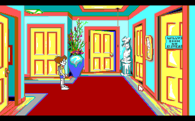 Adventures of Willy Beamish, The IBM PC/Compatibles Screenshot: The main hall upstairs...