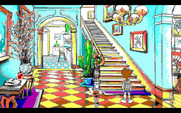 Adventures of Willy Beamish, The for IBM PC/Compatibles - The main entrance...check the answering machine for messages.