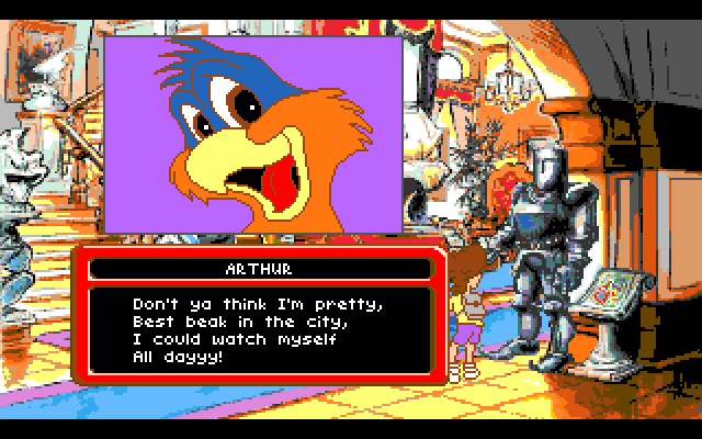 Adventures of Willy Beamish, The Amiga Screenshot: This parrot can blow your cover, be careful!