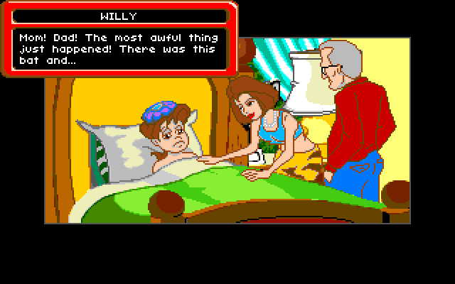 Adventures of Willy Beamish, The Amiga Screenshot: Willy isn't feeling so well...