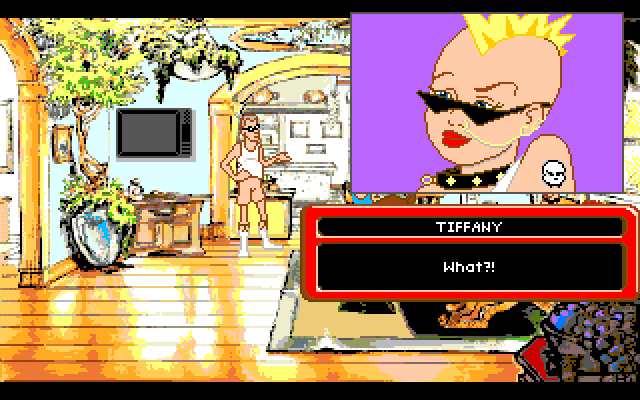 Adventures of Willy Beamish, The Amiga Screenshot: What did Tiffany do to her hair?