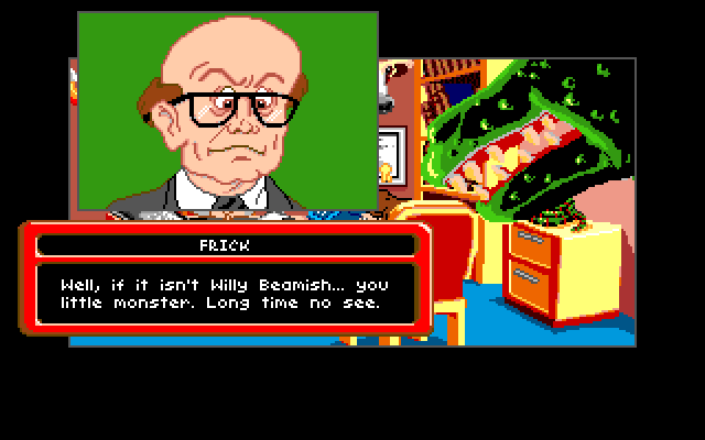 Adventures of Willy Beamish, The Amiga Screenshot: Visiting the principal's office...
