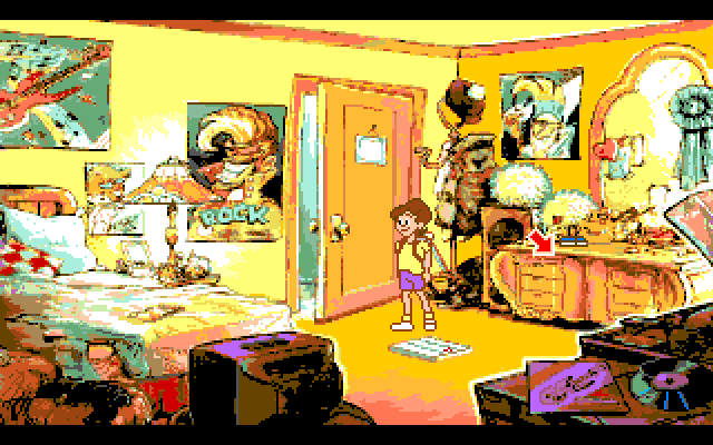 Adventures of Willy Beamish, The Amiga Screenshot: Sneaking into Tiffany's room.
