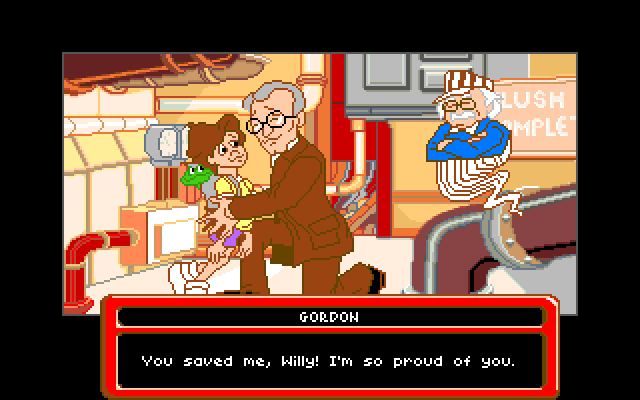 Adventures of Willy Beamish, The Amiga Screenshot: Looks like everything worked out...