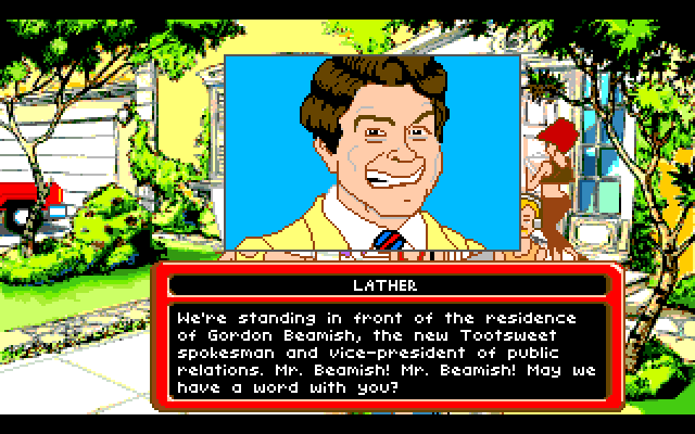 Adventures of Willy Beamish, The Amiga Screenshot: Wait, what is the press doing here?