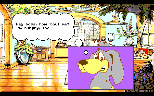 Adventures of Willy Beamish, The Amiga Screenshot: Don't forget to feed the dog!