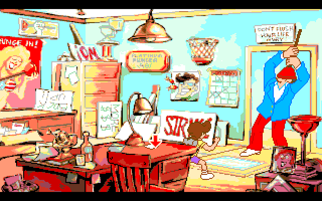 Adventures of Willy Beamish, The Amiga Screenshot: Plunger attack!