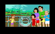 Adventures of Willy Beamish, The for Amiga - Willy meets some tourists...