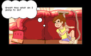 Adventures of Willy Beamish, The for Amiga - Hiding from the babysitter.