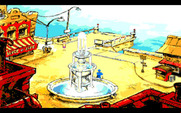 Adventures of Willy Beamish, The for Amiga - The village square.