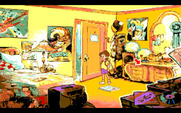 Adventures of Willy Beamish, The for Amiga - Sneaking into Tiffany's room.
