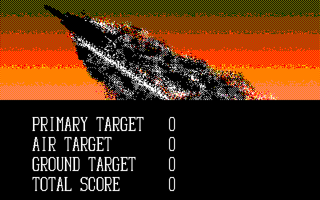 F-15 Strike Eagle PC-8800 Series Screenshot: A crash; I didn't complete any objectives.