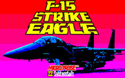 F-15 Strike Eagle for PC-8800 Series - Title screen.